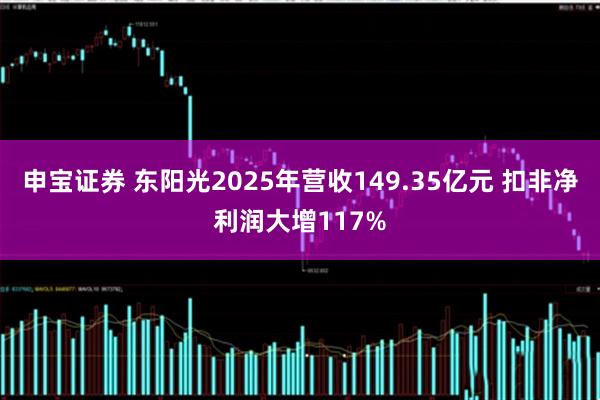 申宝证券 东阳光2025年营收149.35亿元 扣非净利润大增117%